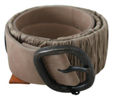 GF Ferre Brown Solid Leather Waist Metal Buckle Belt -   -  GF Ferre.